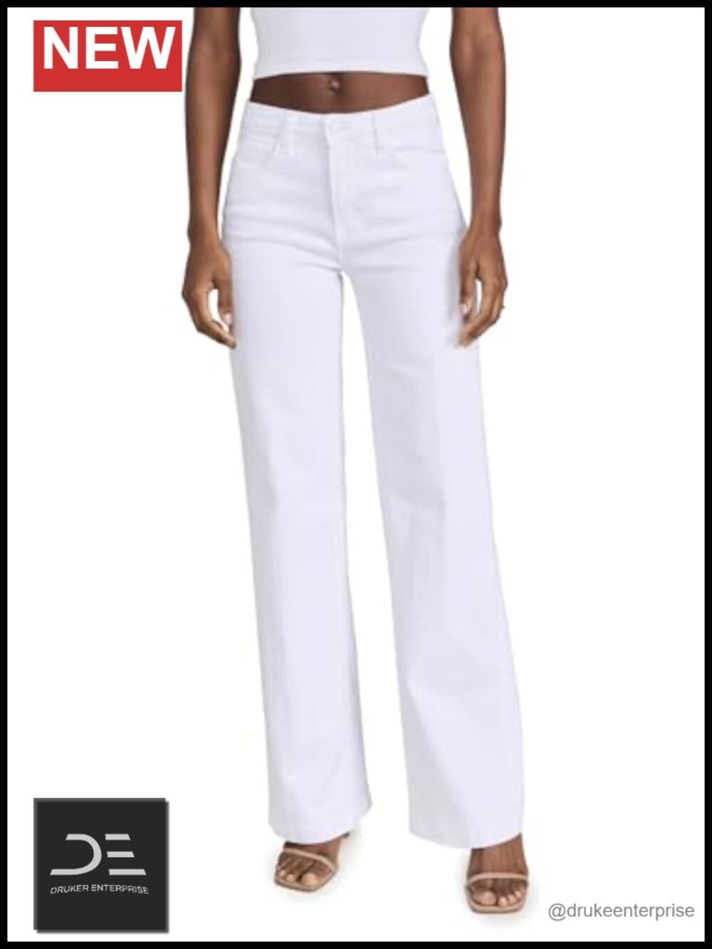 L'AGENCE Clayton Wide Leg Jeans Women's Mid-Rise Stretch Denim 5-Pocket